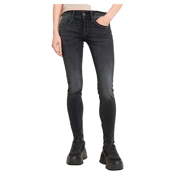 G-star Lynn Mid Skinny Jeans Svart 32 / 32 Kvinna