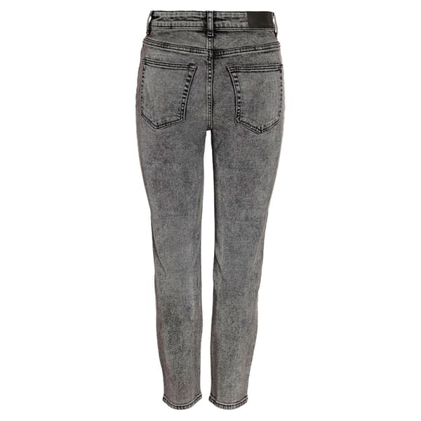 Noisy May Moni Straight Ankle Az391dg Højtaljede Jeans Grå 28 / 30 Kvinde