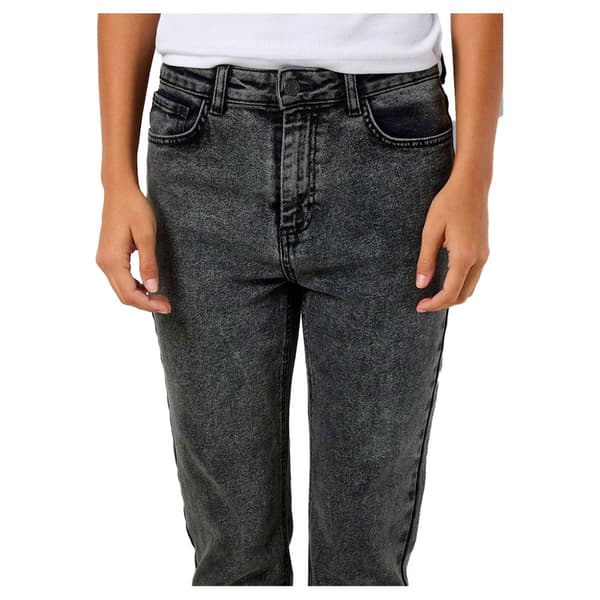 Noisy May Moni Straight Ankle Az391dg Højtaljede Jeans Grå 28 / 30 Kvinde