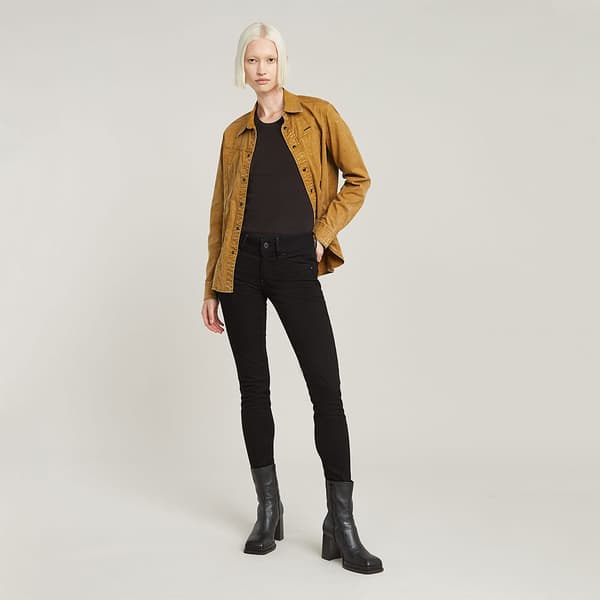G-star Lynn Mid Skinny Jeans Svart 32 / 34 Kvinna