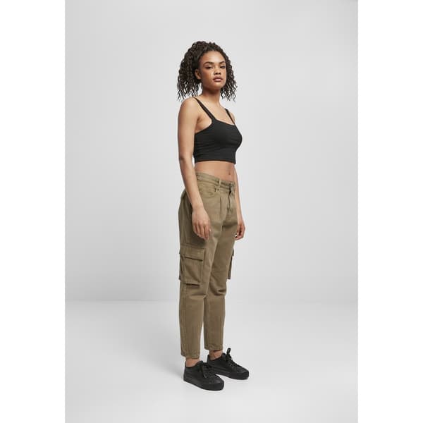 Urban Classics Ballon Fit Twill Cargobukser Grøn 30 Kvinde