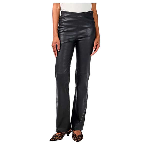 Yas Zellu Bootcut Leather Housut Musta S Nainen