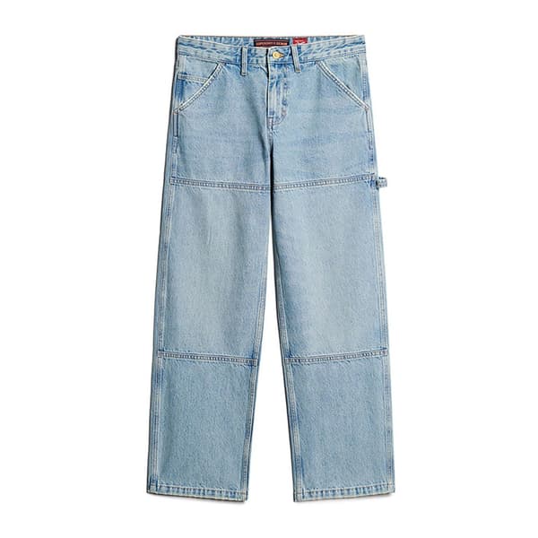 Superdry Mid Rise Denim Carpenter Byxor Blå 26 / 30 Kvinna