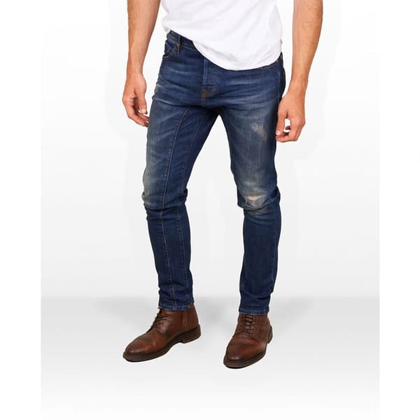 Skull Rider Tappared Distressed Effect Jeans Blå 32 / 32 Man