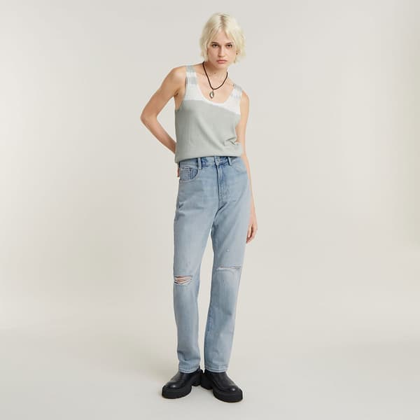 G-star Viktoria High Straight Fit Jeans Blå 30 / 32 Kvinna