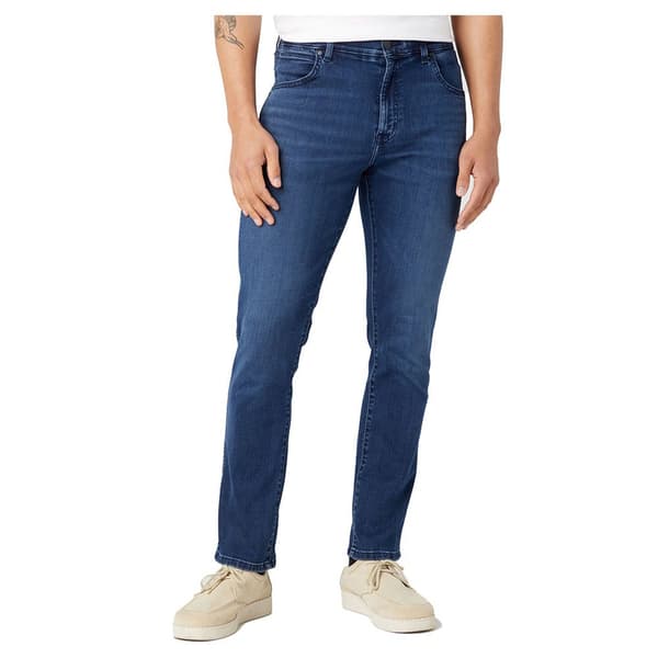 Wrangler Larston Slim Tapered Fit Jeans Blå 30 / 30 Mand