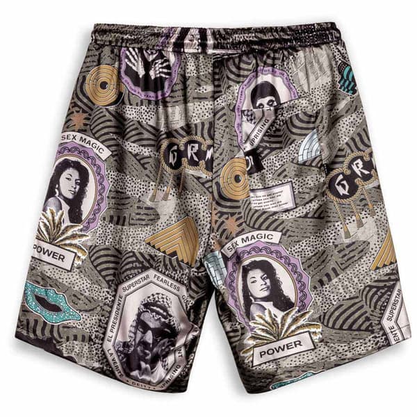 Grimey Supastar Satin Shortsit Monivärinen L Mies