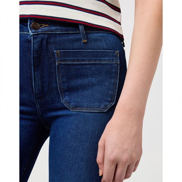 Wrangler 112351028 Flare Jeans Blå 27 / 32 Kvinde