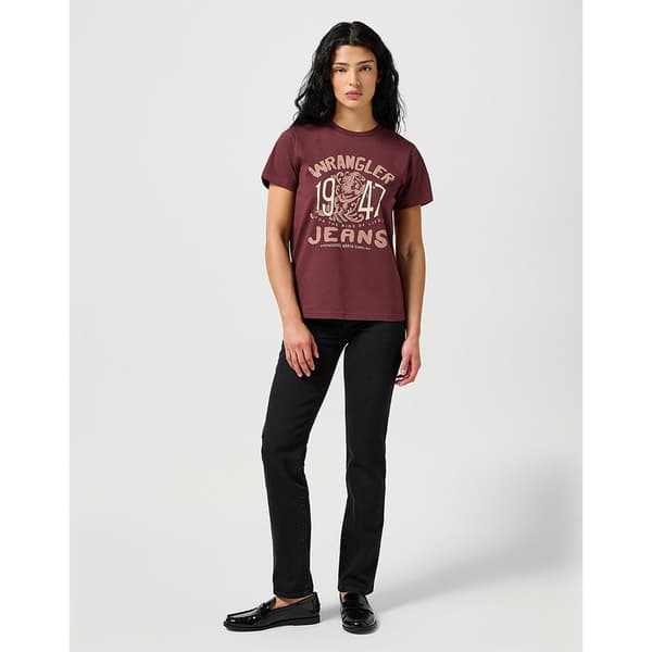 Wrangler 112356392 Straight Fit Jeans Rød 32 / 34 Kvinde