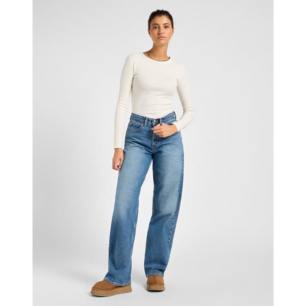 Lee Rider Loose Jeans Blå 32 / 31 Kvinna