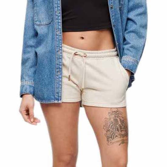 Superdry Essential Logo Ub Shorts Beige L Kvinna