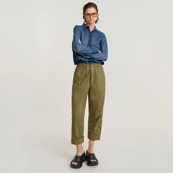G-star Utility Cropped Byxor Grönt 27 Kvinna