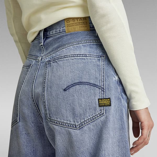 G-star Barrel Loose Korta Jeans Blå 24 Kvinna