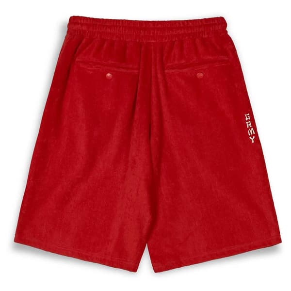 Grimey Lucky Dragon Terry Towelling Baggy Sports Shorts Rød M Mand