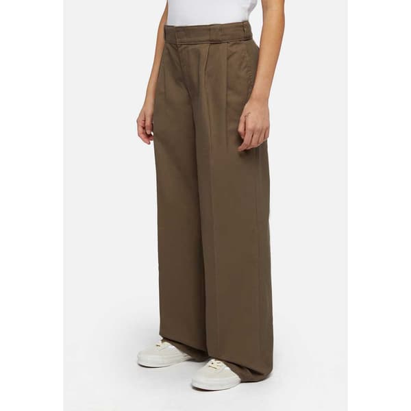 Dickies Pleated Multi Pocket Work Byxor Brun 26 / Regular Kvinna
