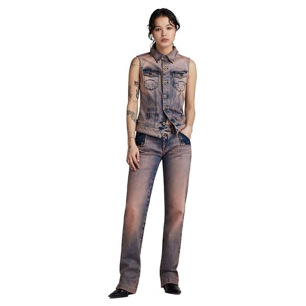 G-star D23303-c052 Regular Straight Flare Fit Chinobyxor Lila 26 Kvinna
