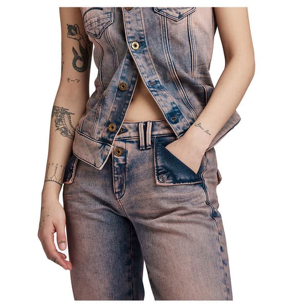 G-star D23303-c052 Regular Straight Flare Fit Chinobyxor Lila 26 Kvinna