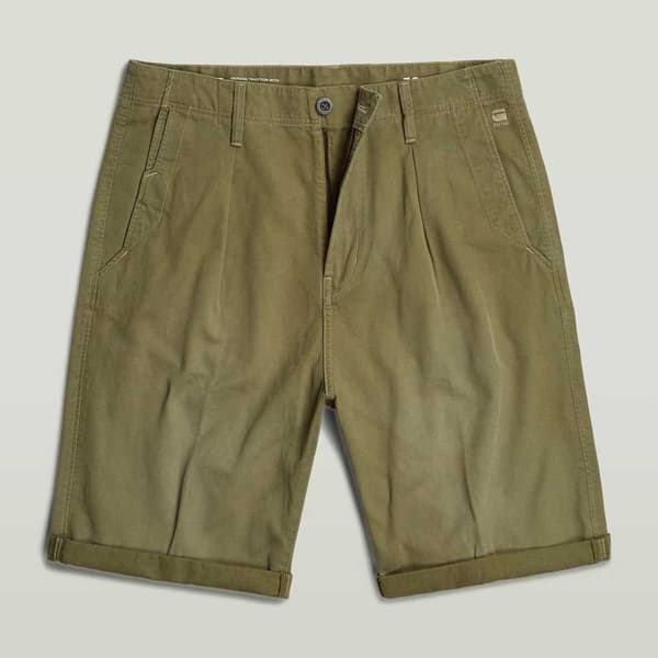 G-star Pleated Chinoshorts Grøn 28 Mand