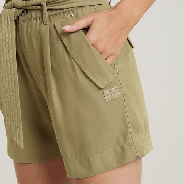 G-star Paperbag Shorts Grøn 25 Kvinde