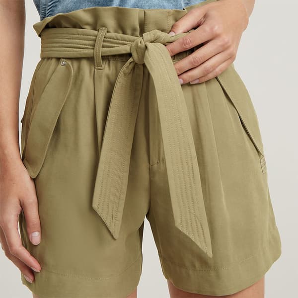 G-star Paperbag Shorts Grøn 25 Kvinde