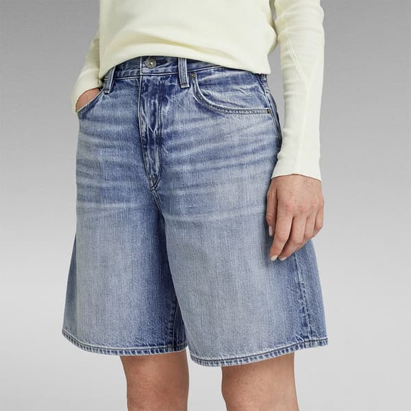 G-star Barrel Loose Korta Jeans Blå 27 Kvinna