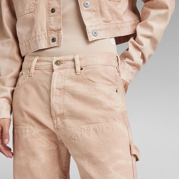 G-star Bowey 3d Carpenter Loose Fit Jeans Beige 25 / 32 Kvinna