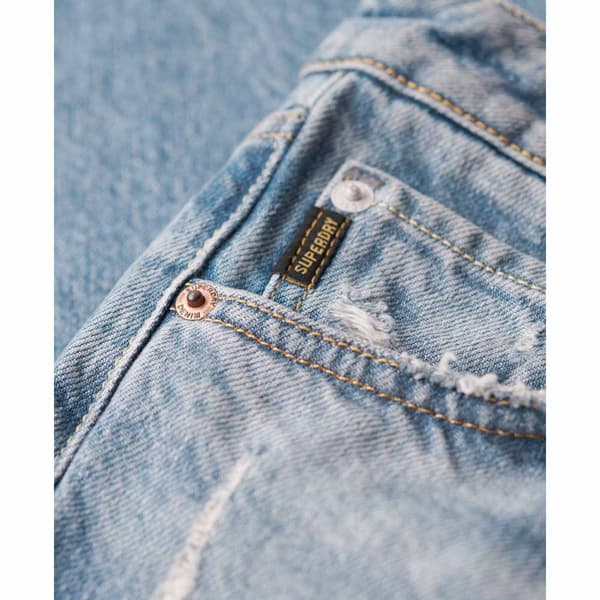 Superdry Mid Rise Wide Leg Jeans Blå 32 / 30 Kvinna