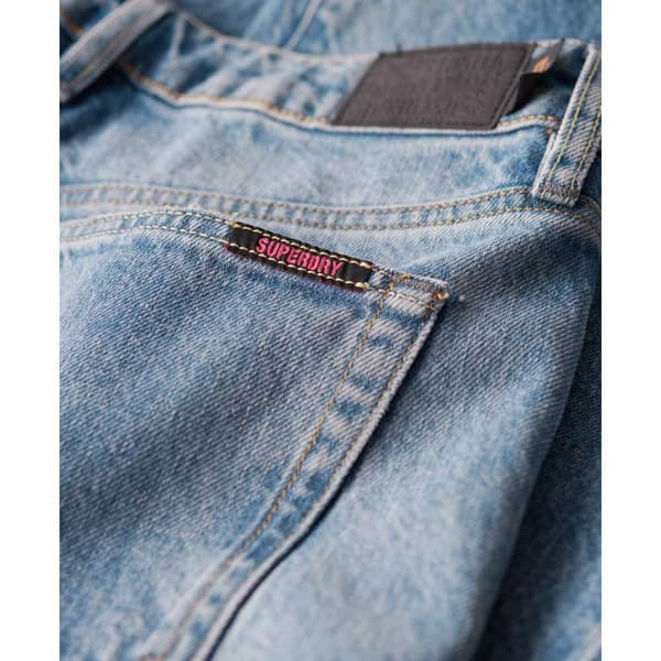Superdry Mid Rise Wide Leg Jeans Blå 32 / 30 Kvinna
