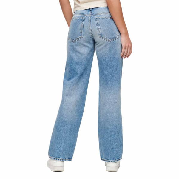 Superdry Mid Rise Wide Leg Jeans Blå 32 / 30 Kvinna