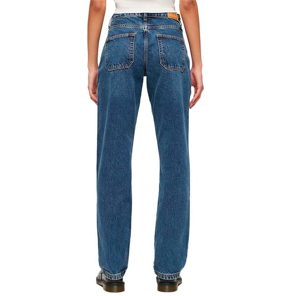 Superdry Mid Rise Straight Leg Byxor Blå 26 / 32 Kvinna
