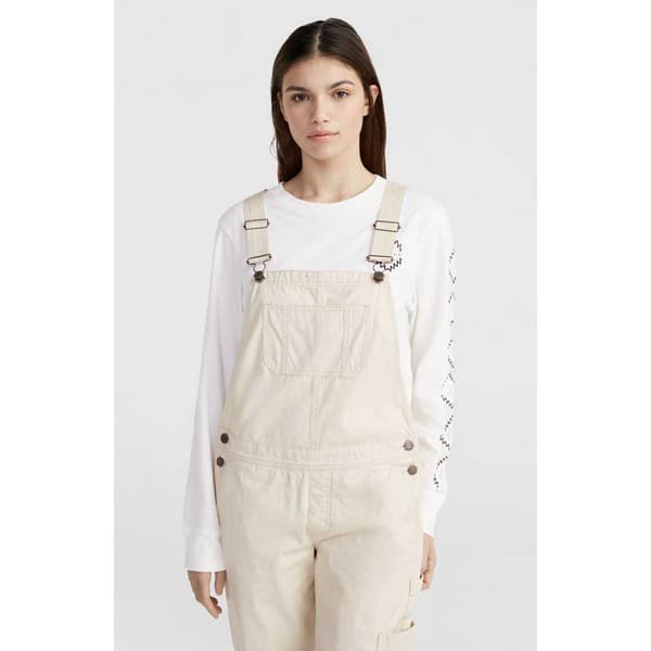 O´neill Twill Dungaree Byxor Beige M Kvinna