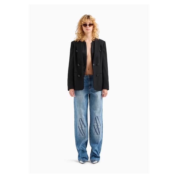 Armani Exchange 6dyj52_y19kz Jeans Blå 28 / Regular Kvinna