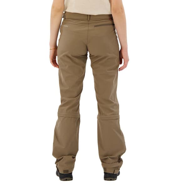 Vaude Farley Stretch Capri Long T Zip Ii Byxor Brun 34 / Regular Kvinna