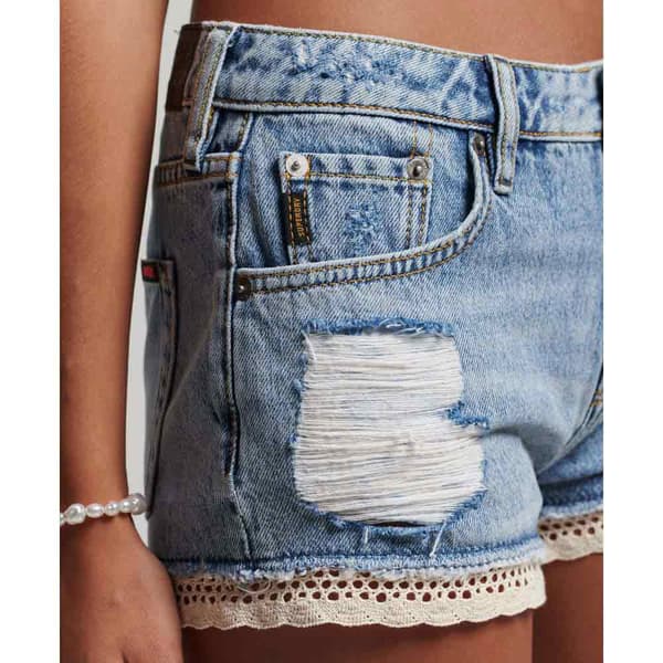 Superdry Vintage Denim Shortsit Sininen 24 Nainen