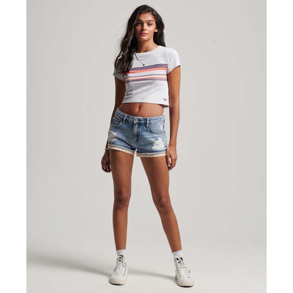 Superdry Vintage Denim Shortsit Sininen 24 Nainen