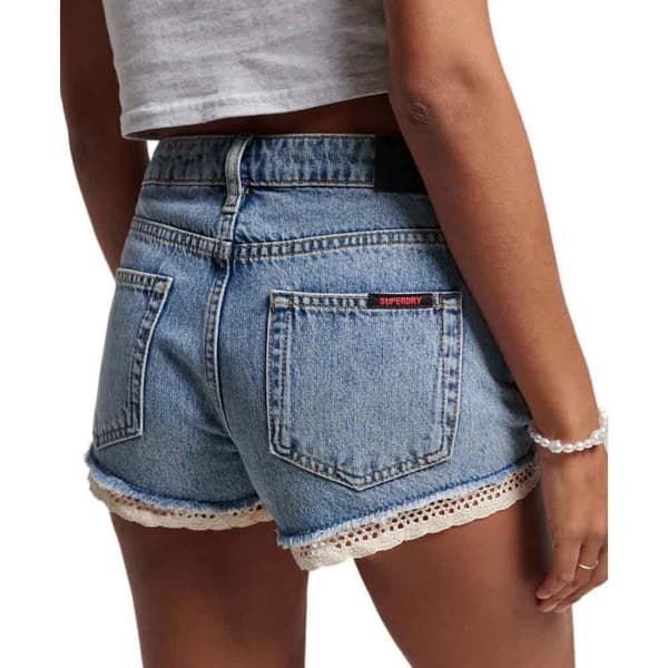 Superdry Vintage Denim Shortsit Sininen 24 Nainen