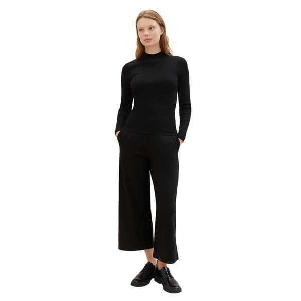 Tom Tailor Easy Culotte Byxor Svart S Kvinna