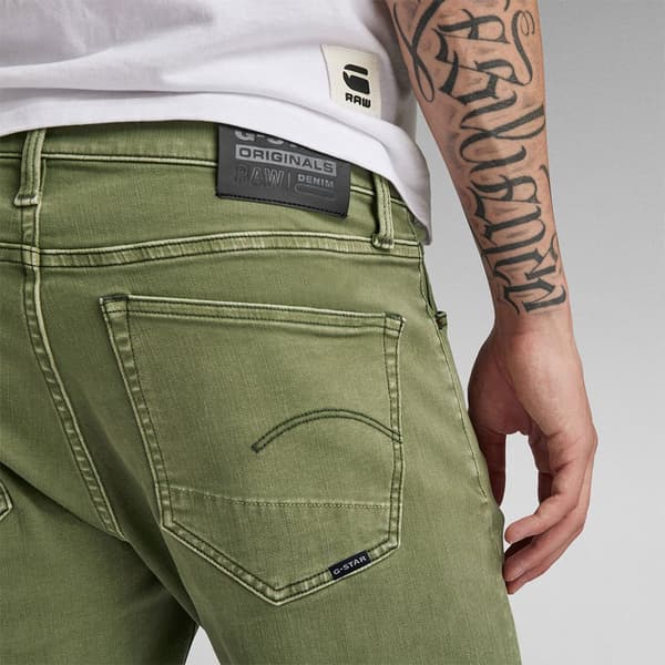 G-star 3301 Slim Fit Korta Jeans Grönt 38 Man