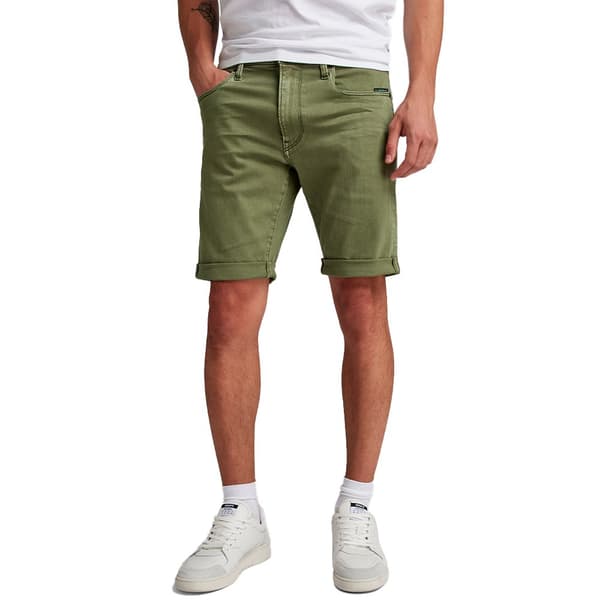 G-star 3301 Slim Fit Korta Jeans Grönt 38 Man