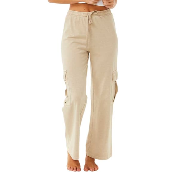 Rip Curl Block Party Cargo Mjukisbyxor Beige S Kvinna
