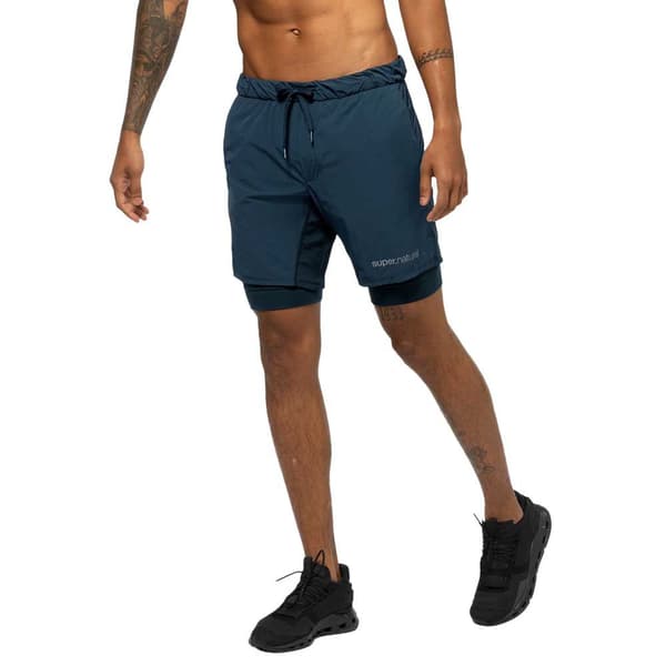 Super.natural Double Layer Shorts Blå L Mand