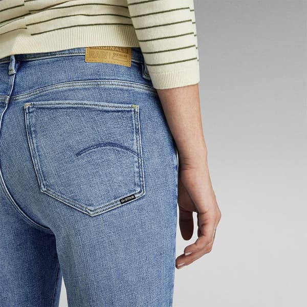 G-star Strace Straight Fit Jeans Blå 24 / 32 Kvinna