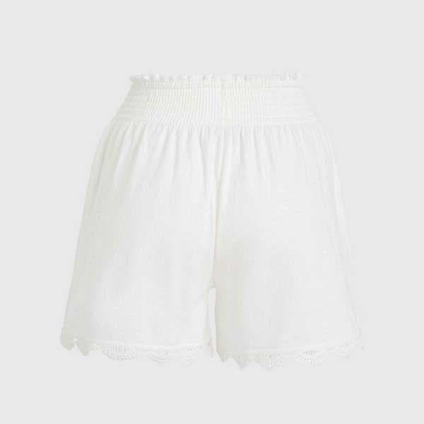 O´neill Essentials Ava Smocked Shortsit Valkoinen M Nainen