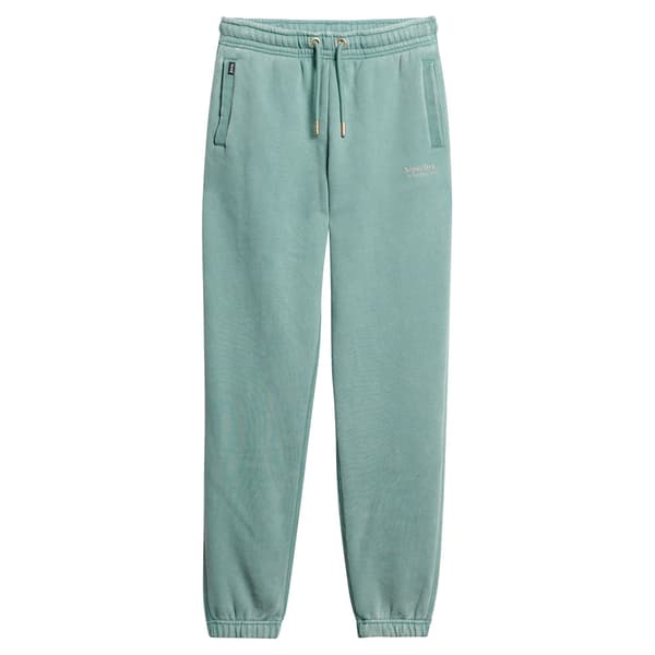 Superdry Essential Logo Cuff Mjukisbyxor Grönt,Blå S Kvinna