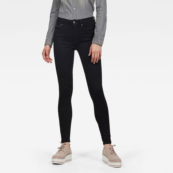 G-star 3301 High Waist Skinny Jeans Sort 24 / 30 Kvinde