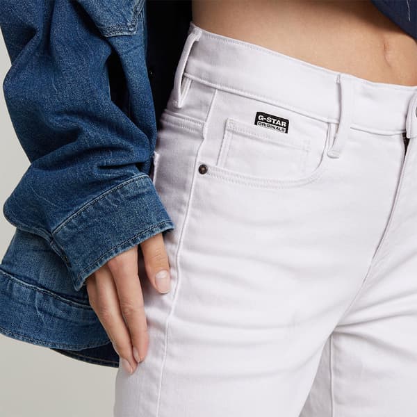 G-star Strace Straight Fit Jeans Vit 23 / 30 Kvinna