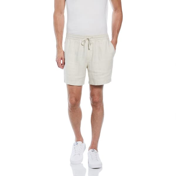 Original Penguin Herringbone Linen Ds Shorts Hvid L Mand
