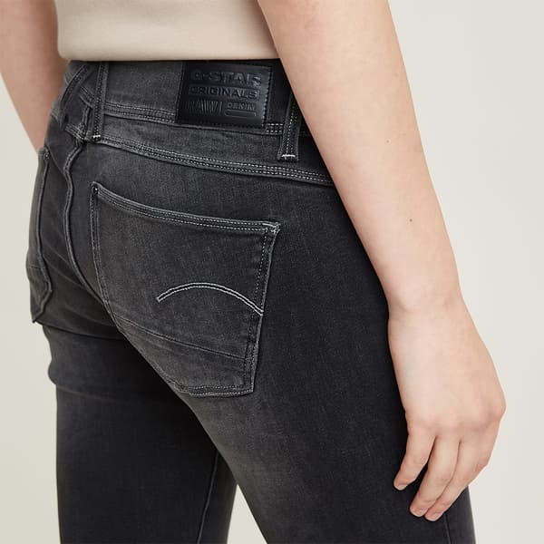 G-star Lynn Mid Skinny Jeans Svart 25 / 32 Kvinna