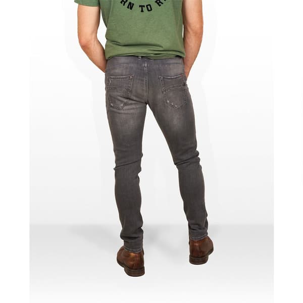 Skull Rider Skinny Distressed Effect Jeans Grå 36 / 32 Mand