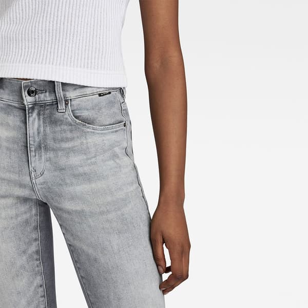 G-star 3301 Skinny Fit Högmidjadeans Grå 24 / 30 Kvinna